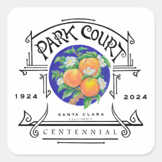 Park Court Centennial Fyrkantigt Klistermärke