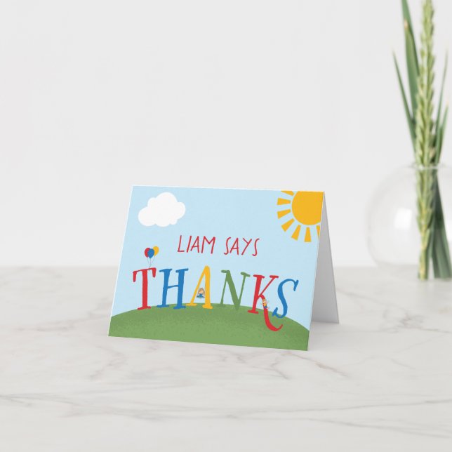 Park Födelsedagsfest Tack | Spelmark Party Kort (Framsida)