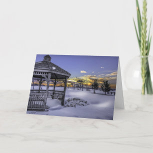 Park Gazebo i Winter Helgkort