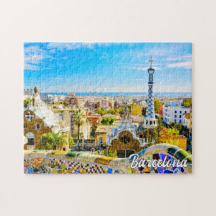 Park Guell, Barcelona, Spanien Pussel
