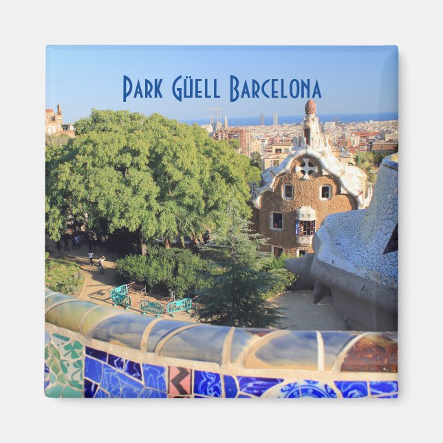 Park Güell, Barcelona Travel Magnet (Framsidan)