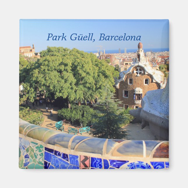 Park Güell Barcelona Travel Magnet (Framsidan)
