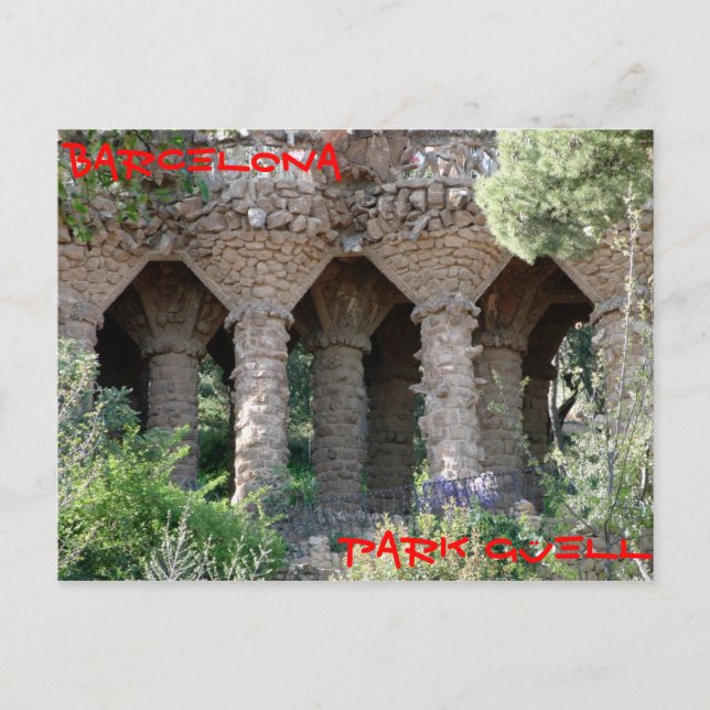 Park Guell Barcelona Vykort (Framsida)