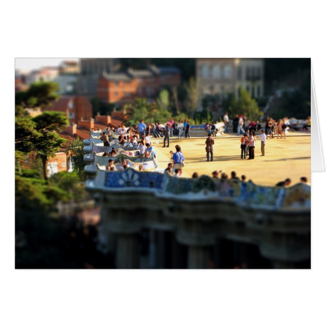 Park Guell Hälsningskort (Framsidan Horizontal)