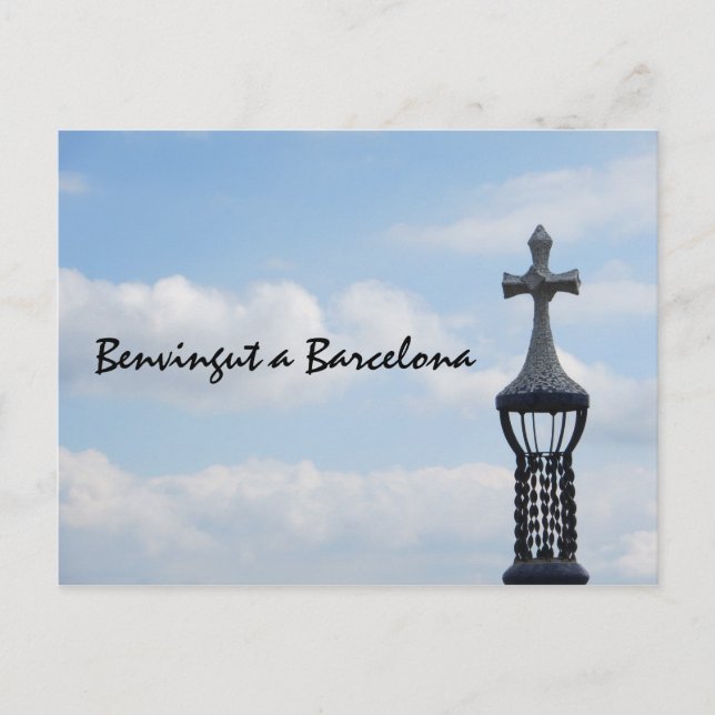 Park Güell i Barcelona på vykort (Framsida)