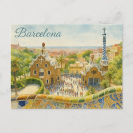 Park Güell i Barcelona Vykort