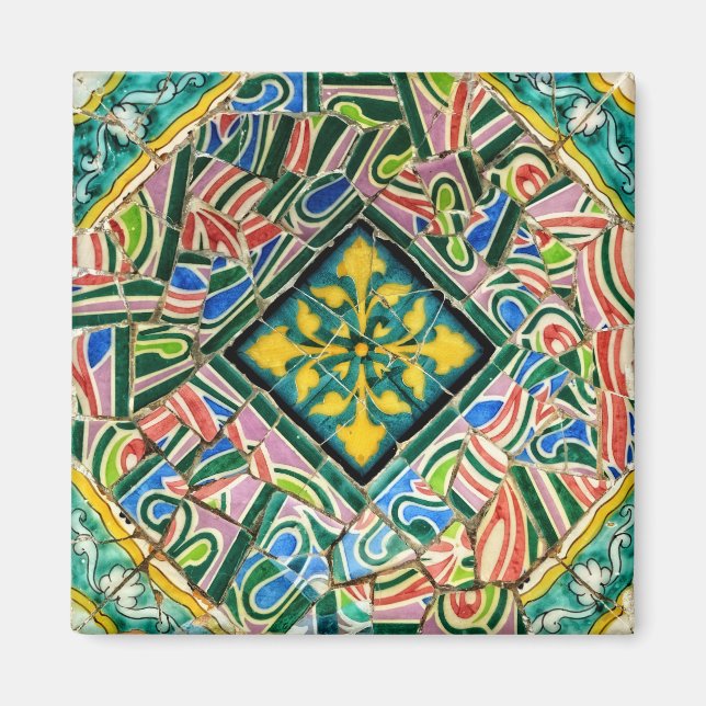 Park Guell mosaics Magnet (Framsidan)