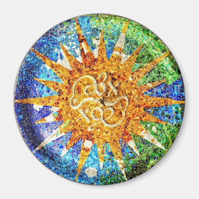 Park Guell mosaics Magnet (Framsidan)