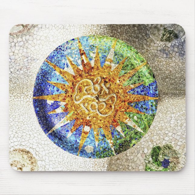 Park Guell mosaics Mousepad Musmatta (Framsidan)