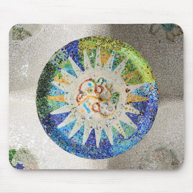 Park Guell mosaics Mousepad Musmatta (Framsidan)