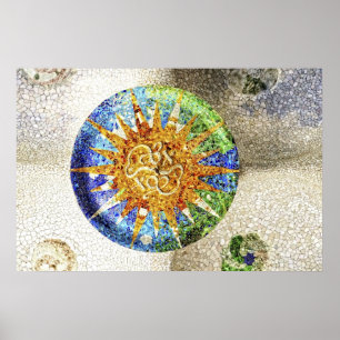 Park Guell-mosaics Poster