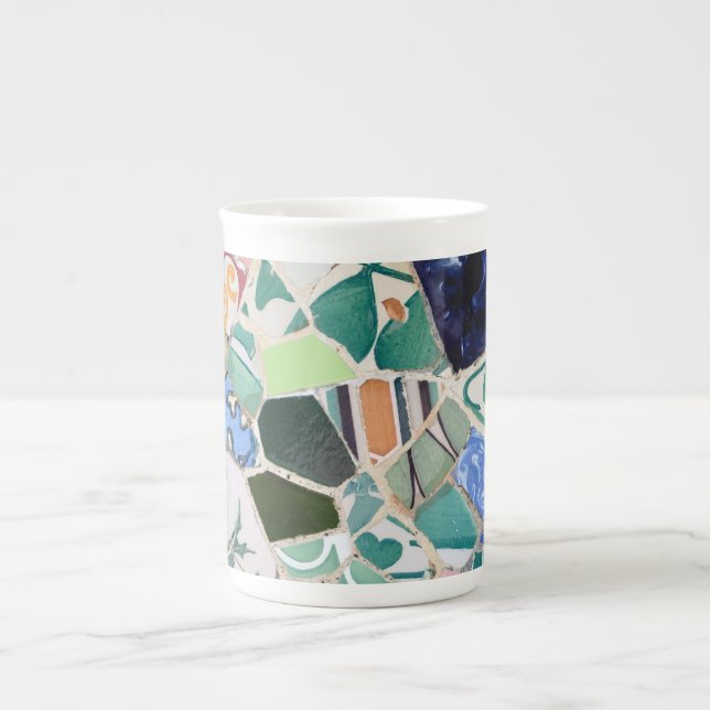 Park Guell mosaics Specialty Mugg Benporslin Mugg (Framsidan)