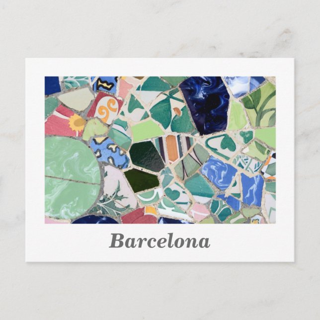 Park Guell mosaics vykort (Framsida)