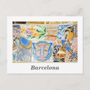 Park Guell mosaics vykort