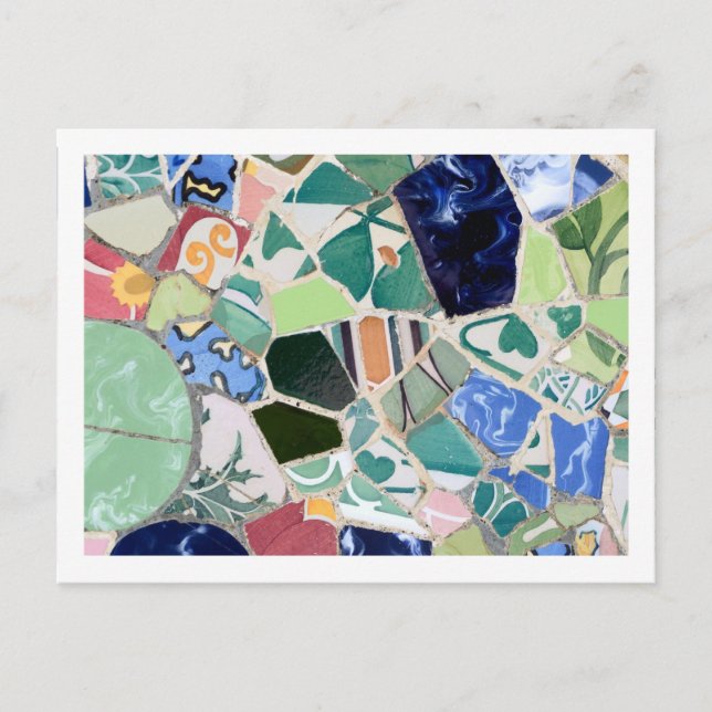 Park Guell mosaics vykort (Framsida)