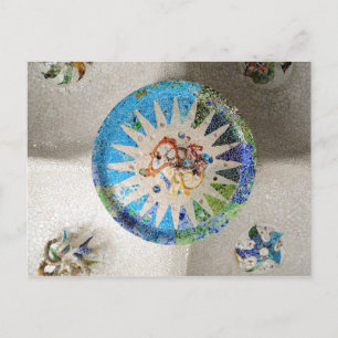 Park Guell mosaics vykort