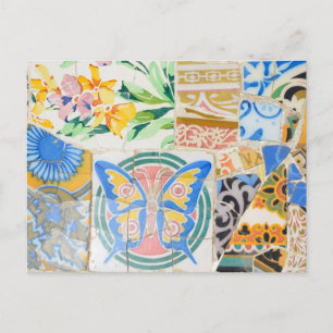 Park Guell mosaics vykort