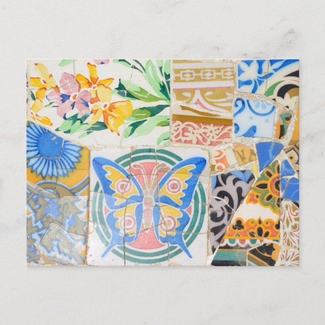 Park Guell mosaics vykort (Framsida)