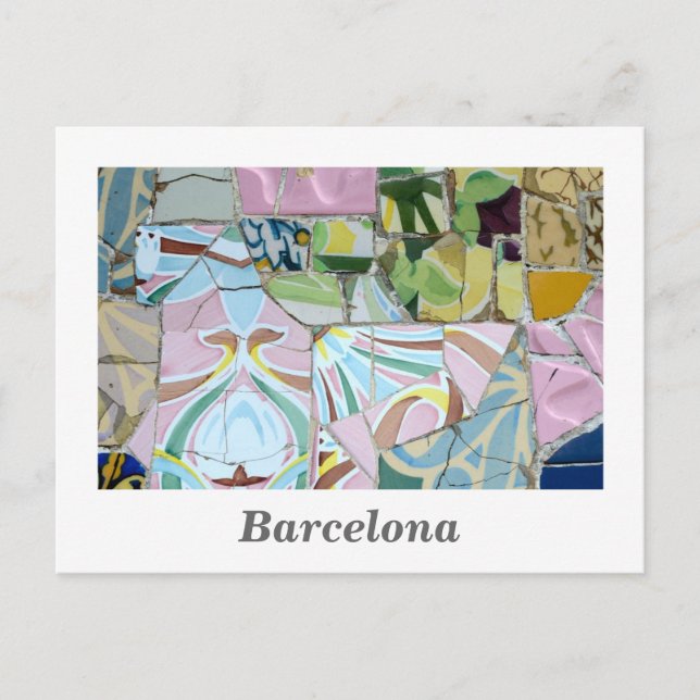Park Guell mosaics vykort (Framsida)