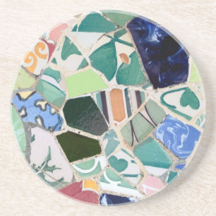 Park Guell-mosaik Underlägg Sandsten