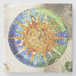 Park Guell-mosaik Underlägg Sten