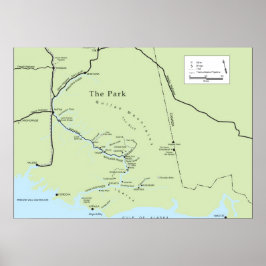 Park karta poster (färg)