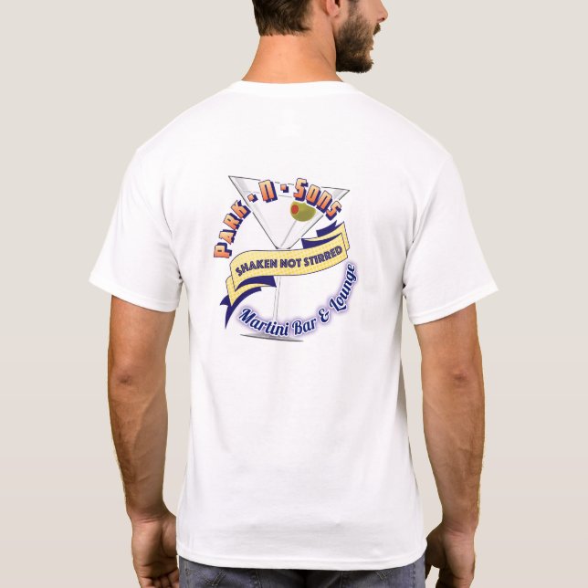 Park N Sons Martini Pub & Lounge T Shirt (Baksida)
