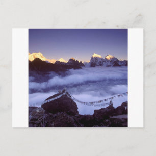 Park Prayer Flaggor på Everest Nepal Vykort