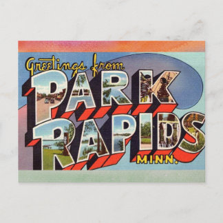 Park Rapids Minnesota Vintage resor vykort