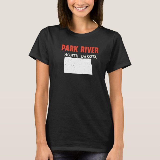 Park River North Dakota USA State America Travel T Shirt (Framsida)