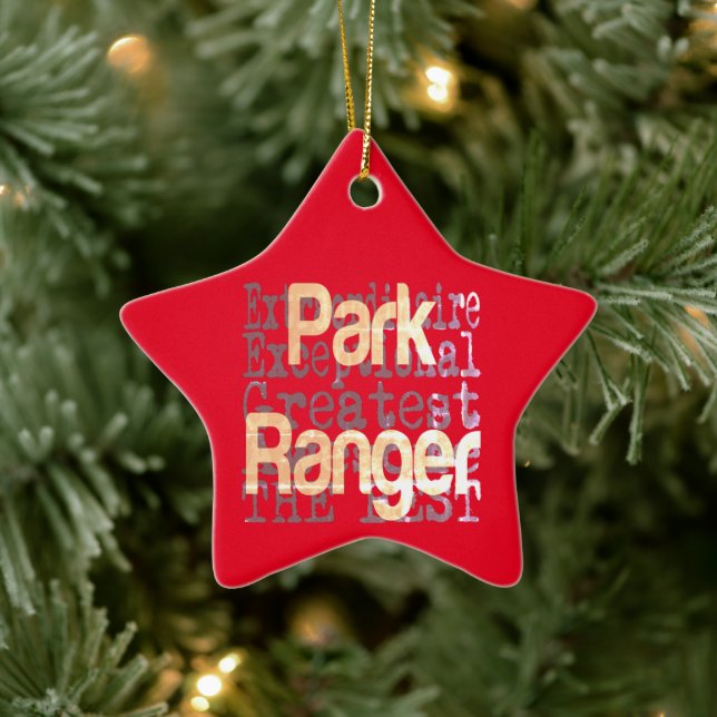 Park Skogsvaktare Extraordinaire Julgransprydnad Keramik (Träd)