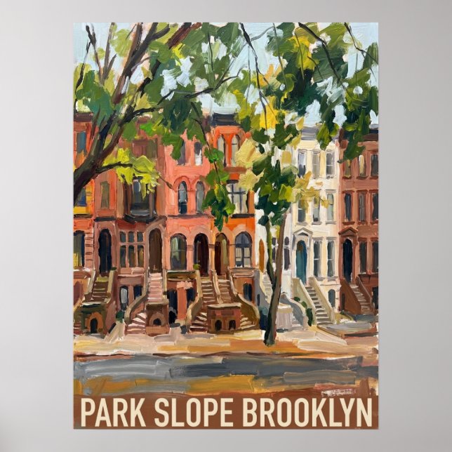 Park Slope Brooklyn New York Poster (Framsidan)