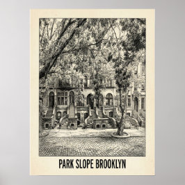 Park Slope Brooklyn New York Poster