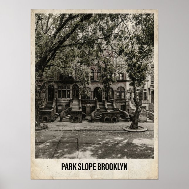 Park Slope Brooklyn New York Poster (Framsidan)