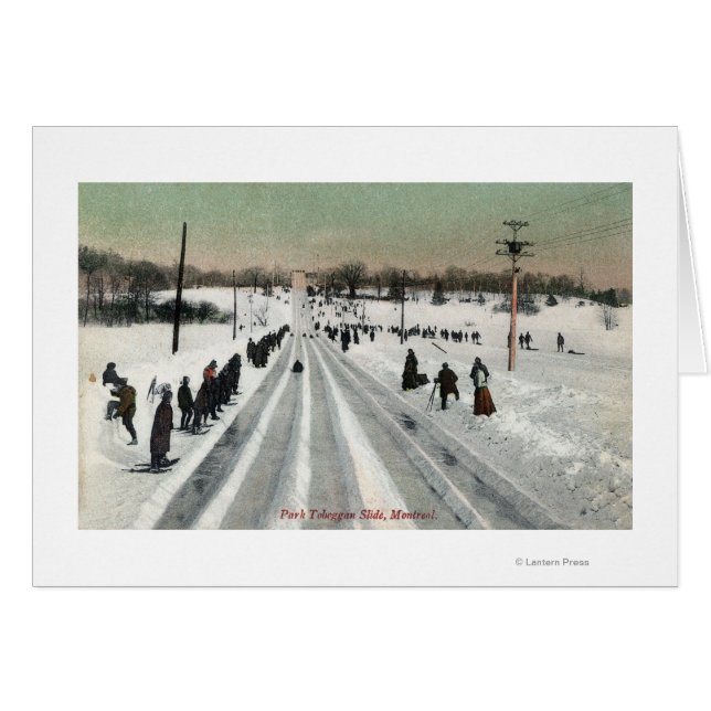 Park Toboggan Slide ViewMontreal, Kanada Hälsningskort (Framsidan Horizontal)