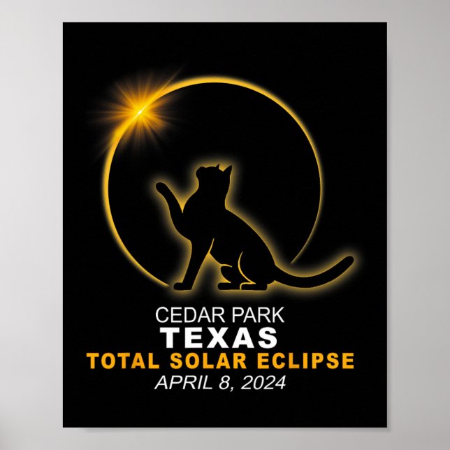 Park Total Solar Eclipse Apr 8 2024 Poster (Framsidan)