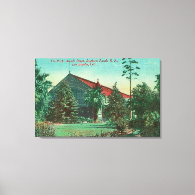 Park View of SP RR Arcade Depot Canvastryck (Framsida)