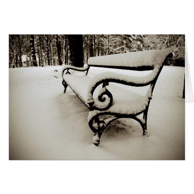 Parkbänk Hälsningskort (Framsidan Horizontal)