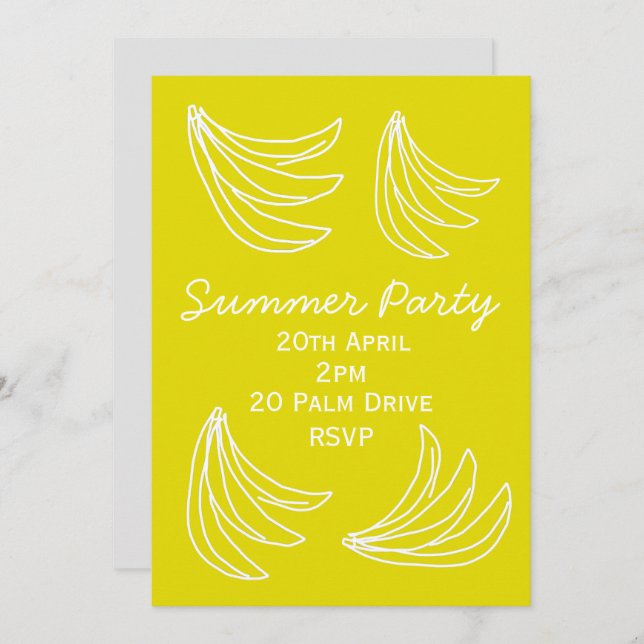 Parkellträdgård party firande inbjudningar (Fram/baksida)