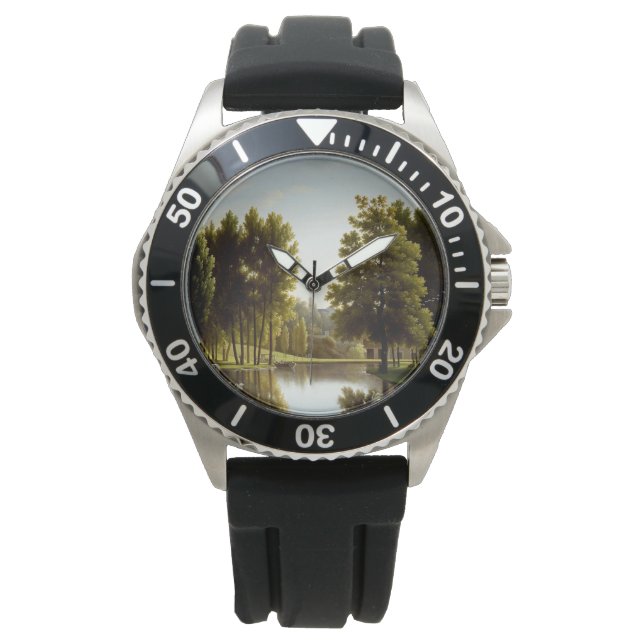 Parken i Mortefontaine (av Bidaud) Armbandsur (Framsida)