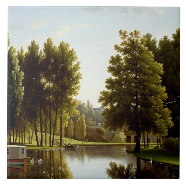 Parken i Mortefontaine (av Bidaud) Kakelplatta (Framsidan)