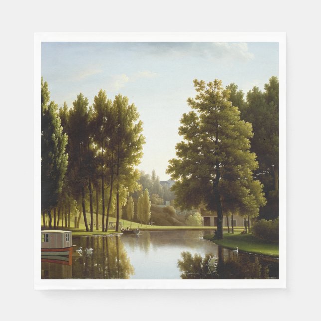 Parken i Mortefontaine (av Bidaud) Pappersservett (Framsidan)