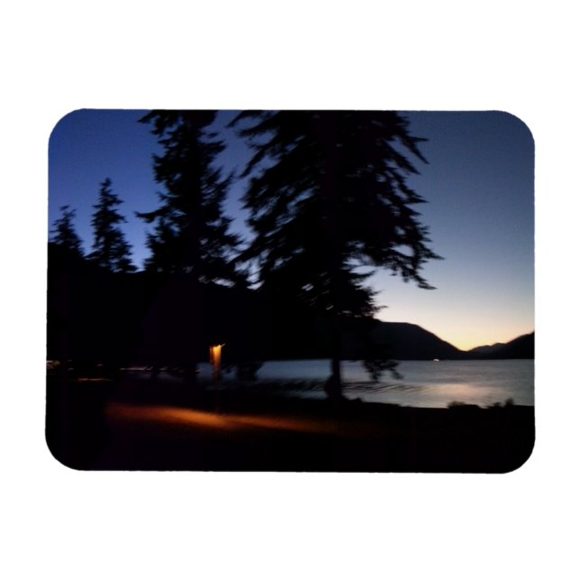 Parken Sjö Crescent Olympic nationalpark Magnet (Horisontell)