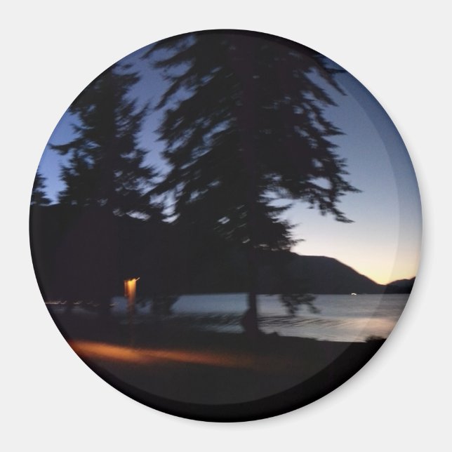 Parken Sjö Crescent Olympic nationalpark Magnet (Framsidan)