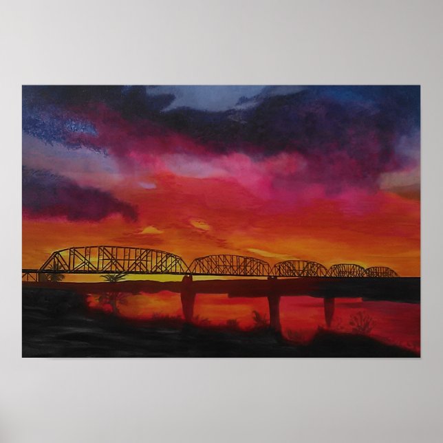 Parker Arizona tåg bridge Poster (Framsidan)