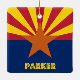 Parker AZ-Flagga Julgransprydnad Keramik
