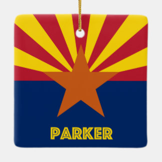 Parker AZ Flagga Julgransprydnad Keramik