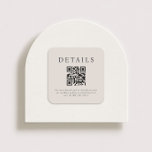 Parker Bröllop QR-kod Fyrkantigt Klistermärke<br><div class="desc">Den här bröllop-designen visar en elegant och formgivning, perfekt för en sofistikerad ceremoni. Inbjudan innehåller en minimalistisk estetik, med rent linjer och fokus på typografi. Namn visas på en framträdande plats i ett klassiskt serif-teckensnitt och lånar ut en luft av tidlös respit till biet. Användan av ett enkelt "till" mellan...</div>