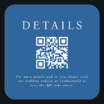 Parker Bröllop QR-kod Fyrkantigt Klistermärke<br><div class="desc">Den här bröllop-designen visar en elegant och formgivning, perfekt för en sofistikerad ceremoni. Inbjudan innehåller en minimalistisk estetik, med rent linjer och fokus på typografi. Namn visas på en framträdande plats i ett klassiskt serif-teckensnitt och lånar ut en luft av tidlös respit till biet. Användan av ett enkelt "till" mellan...</div>