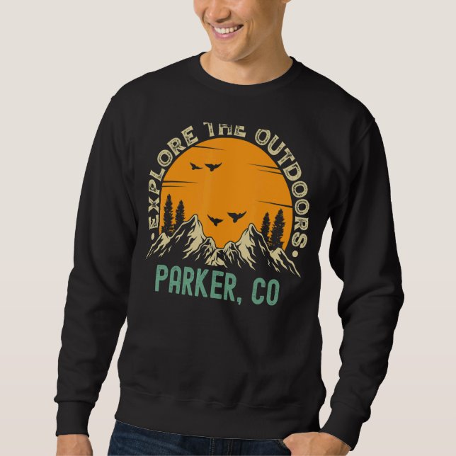Parker Colorado utforska utomhus Lång Ärmad Tröja (Framsida)